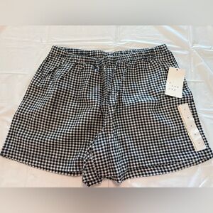 A New Day Black and White Checkered Shorts